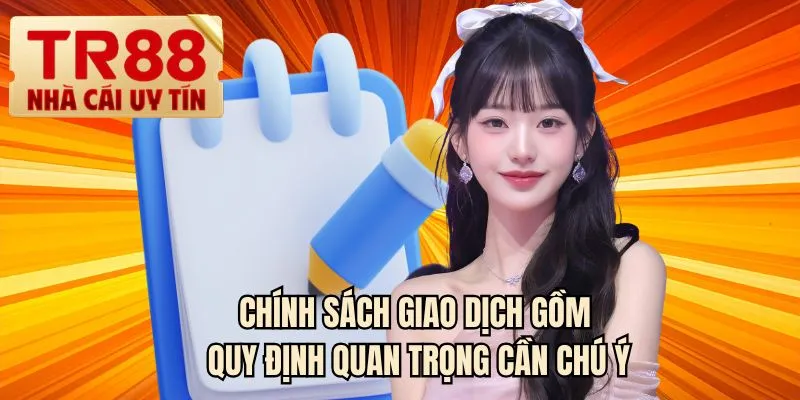Chính sách giao dịch gồm quy định quan trọng cần lưu ý